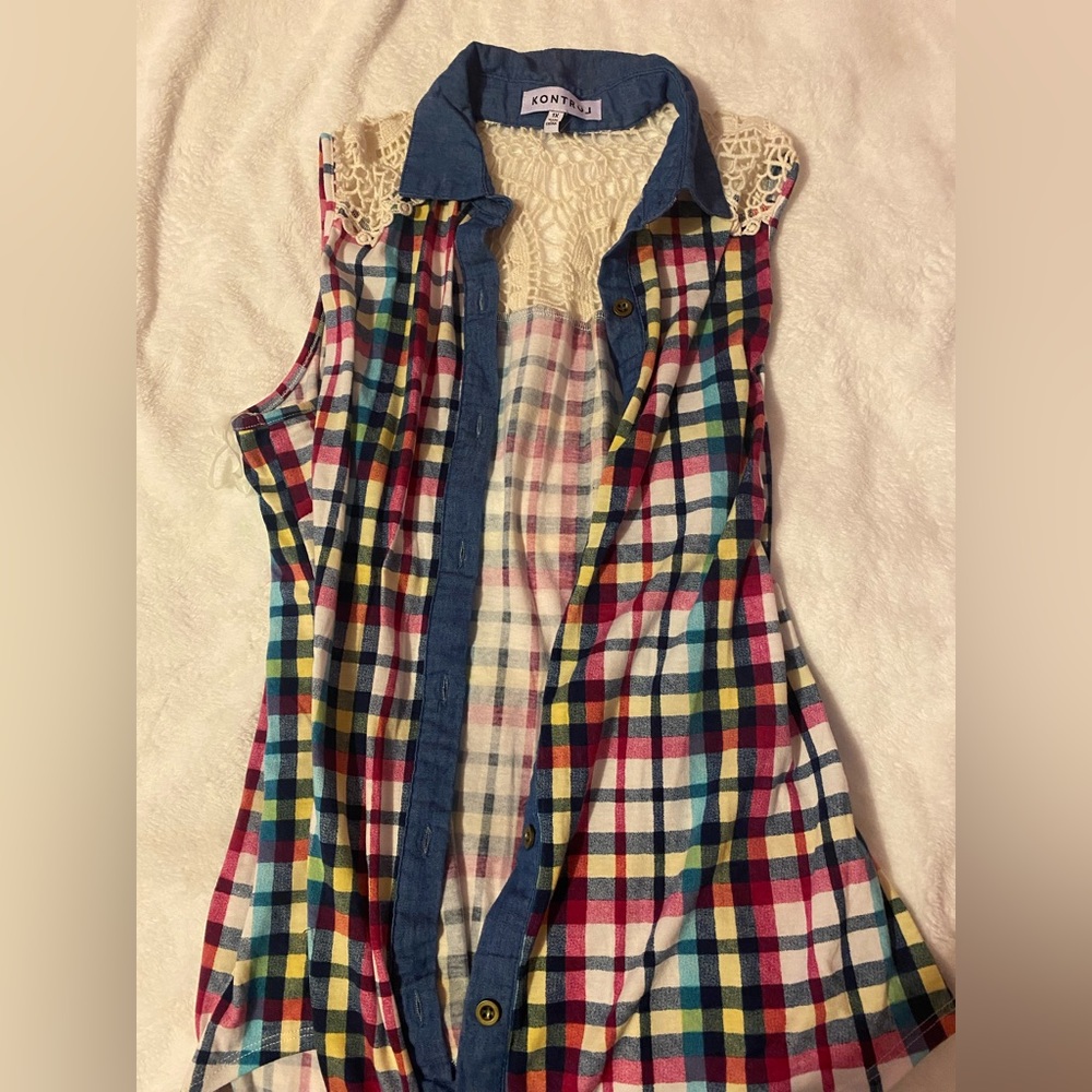 Tank top button up